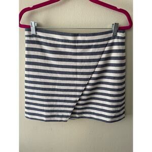 J. Crew Blue & White Striped Mini Skirt Size 6